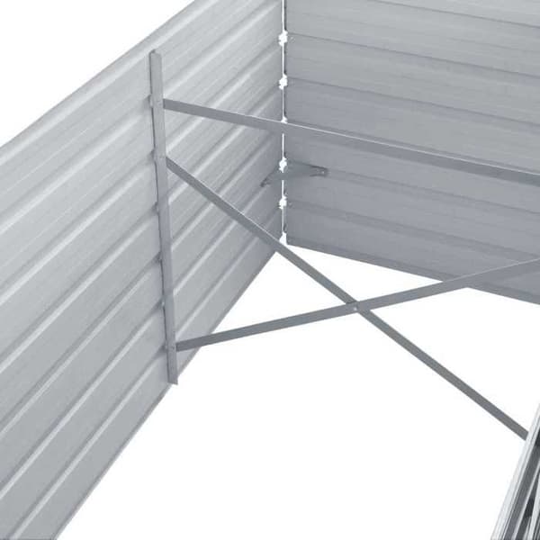 Höjd planteringslåda - EXKLUSIV HEM - 240x80x77 cm - Galvaniserat stål - Grå - Väderbeständig Grå