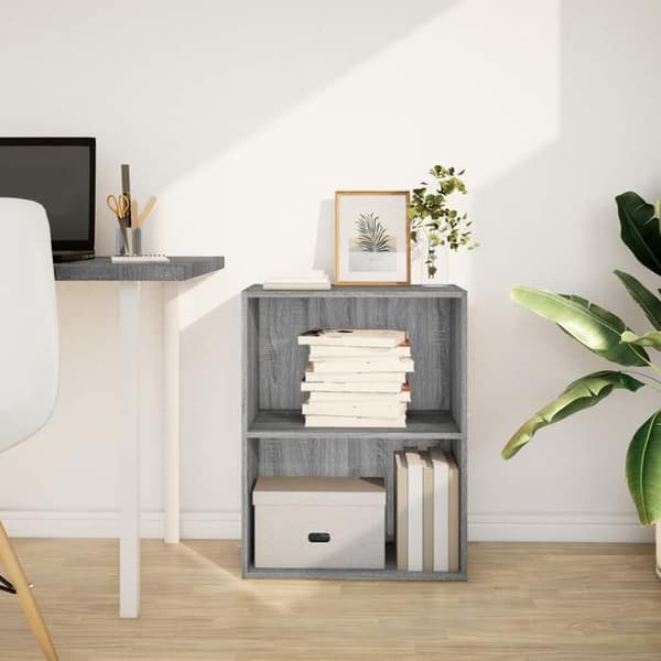 Maison Exclusive - Sonoma grå bibliotek 60x30x77 cm ingeniørtræ