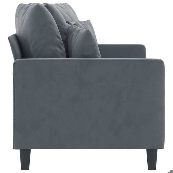 Maison Exclusive - Tummanharmaa 2-paikkainen sohva 140 cm Sametti Mörkgrå