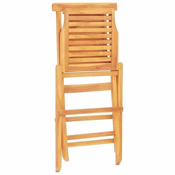 Maison Exclusive - Fällbara stolar, set om 8, 47 x 63 x 90 cm, i massivt teakträ