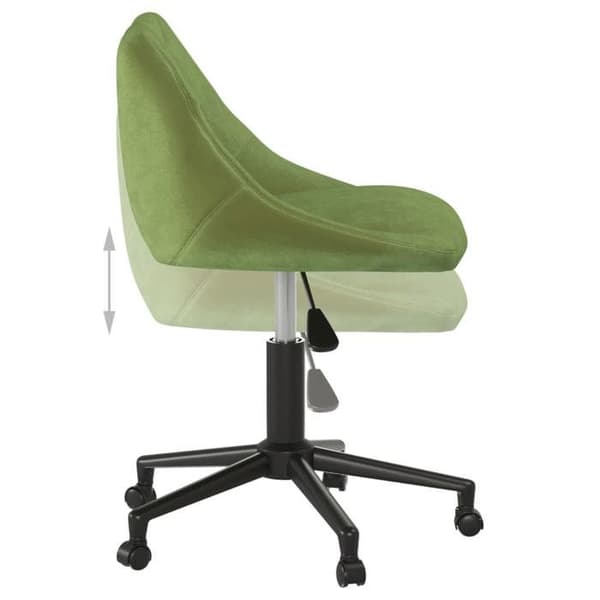 Maison Exclusive - Svingstol til spisestue Lys grøn Velour