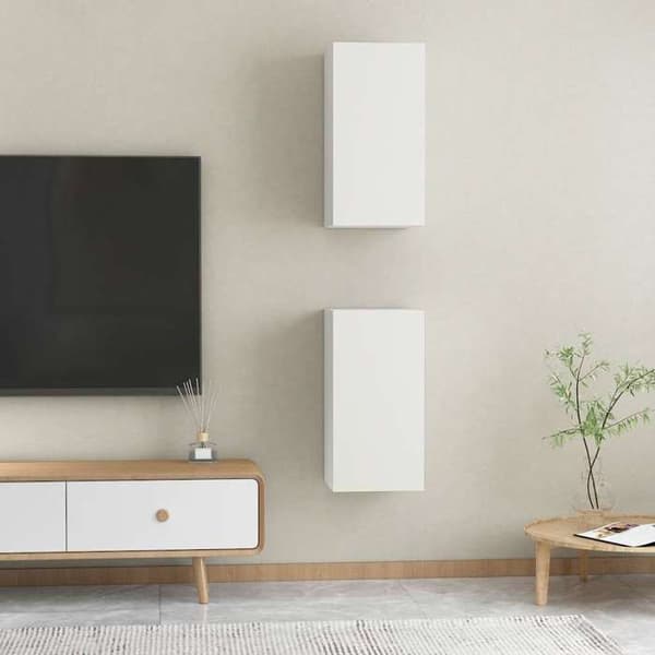 Maison Exclusive - TV-möbler 2 st Vit 30,5x30x60 cm Ingenjörsträ