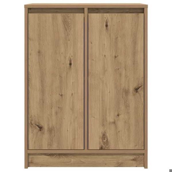 Maison Exclusive - Buffet i egetræ, håndlavet 57x34x76 cm, ingeniørtræ