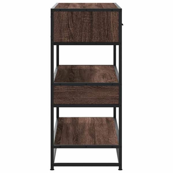 Maison Exclusive - Konsolbord i brunt egetræ 90x35x80 cm i ingeniørtræ