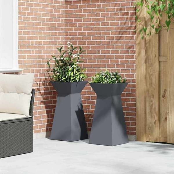 Maison Exclusive - Pelarplanter 2 st Anthracite 35 x 35 x 73 cm