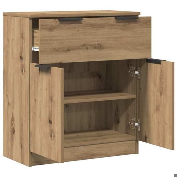 Maison Exclusive - Buffet i egetræ, håndlavet 60x30x70 cm, ingeniørtræ