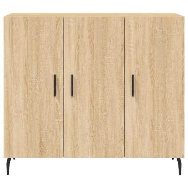 Maison Exclusive - Buffé ek sonoma 90x34x80 cm ingenjörsträ Sonoma ek