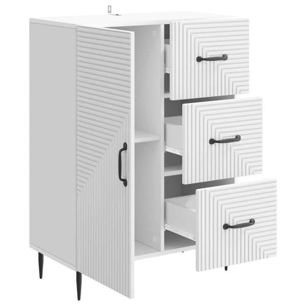 Maison Exclusive - Buffet Hvid 66 x 34,5 x 89,5 cm Ingeniørtræ
