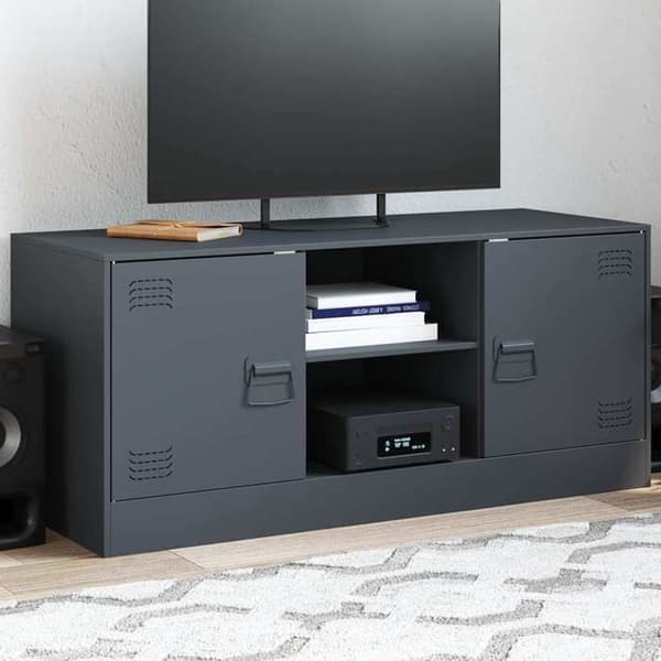 Maison Exclusive - TV-möbel antracit 99x39x44 cm stål