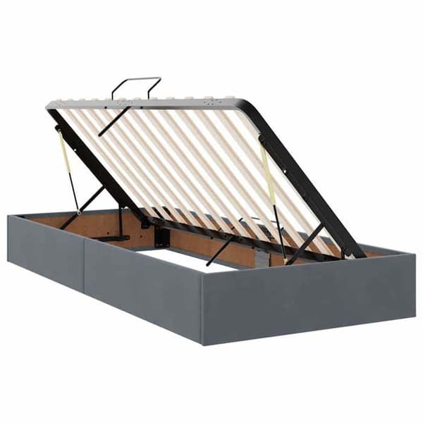 Maison Exclusive - Säng med förvaring Grå mörk 180 x 200 cm Sammet Mörkgrå