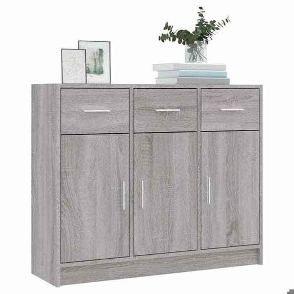 Maison Exclusive - Buffé Sonoma Grå 91x28x75 cm Ingenjörsträ