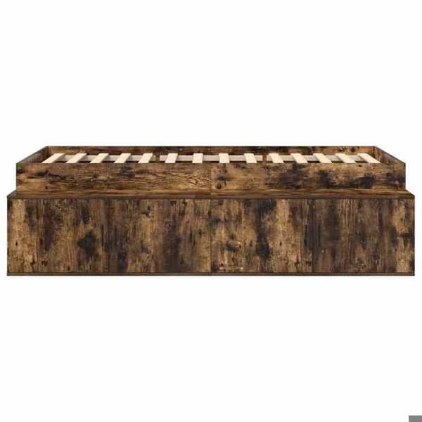Maison Exclusive - Sengestel i røgfyldt eg 80 x 200 cm Ingeniørtræ