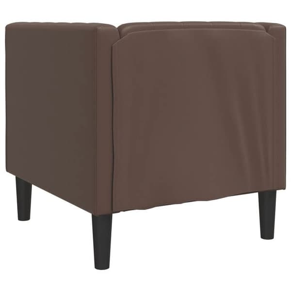 Maison Exclusive - Chesterfield stol i brun kunstlæder