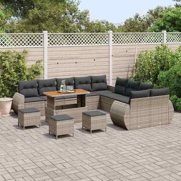 Maison Exclusive - 14 hengen puutarhakalustesarja 14 pc Harmaa