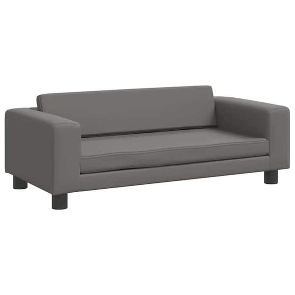 Maison Exclusive - Hundeseng med udvidelse grå 100x50x30 cm kunstlæder grå