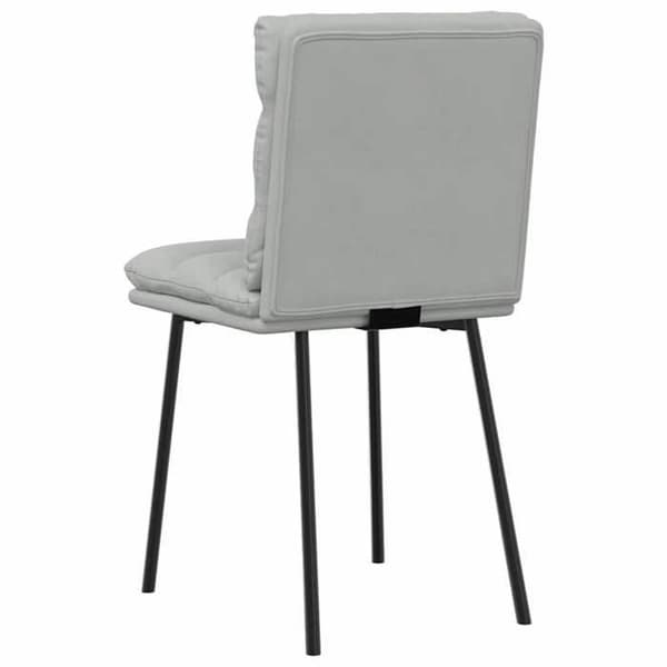 Maison Exclusive - Matstolar set om 6 ljusgrå sammet