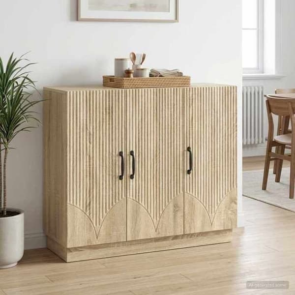 Maison Exclusive - Buffé Ek Sonoma 89 x 34,5 x 77 cm Ingenjörsträ