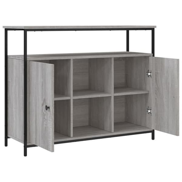 Maison Exclusive - Buffet sonoma grå 100x35x80 cm ingeniørtræ Sonoma grå