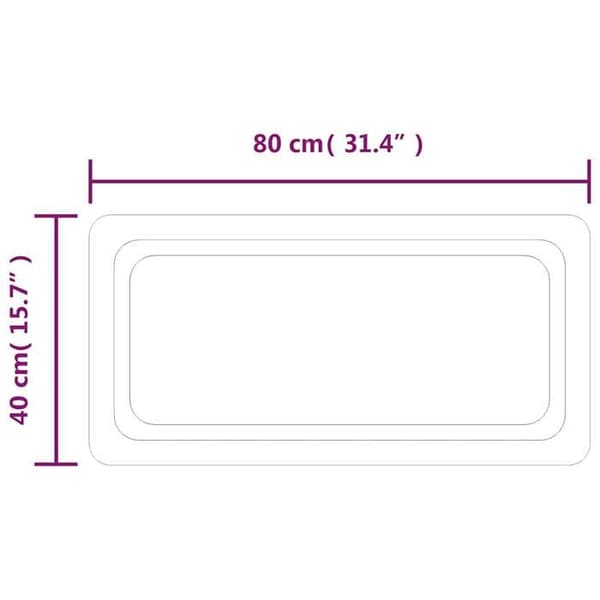 Badrumsspegel - Exklusivt Hem - LED - 80x40 cm - IP65 vattentät