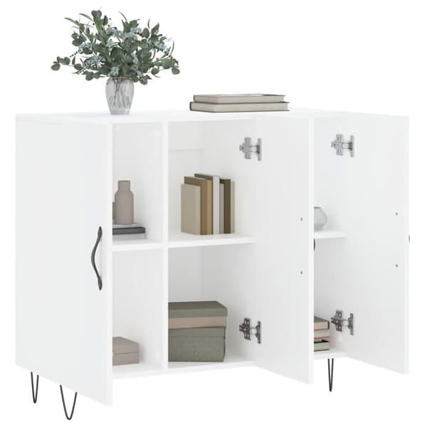 Maison Exclusive - Buffé vit 90x34x80 cm ingenjörsträ