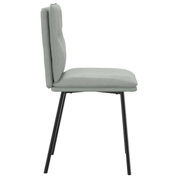 Maison Exclusive - Matstolar set om 6 ljusgrå sammet Ljusgrått