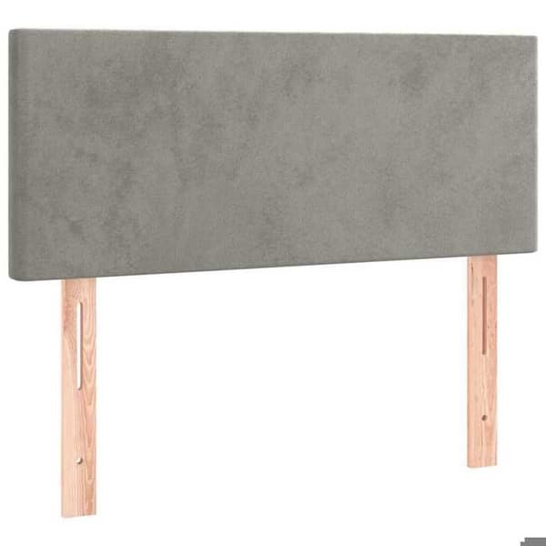 Maison Exclusive - Vaaleanharmaa pääty 90x5x78/88 cm Sametti