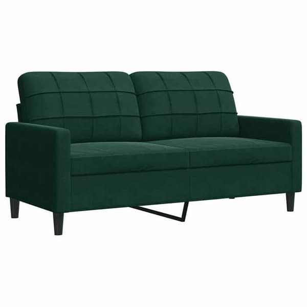 Maison Exclusive - Soffa 2-sits Grön mörk 140 cm Sammet Mörkgrön