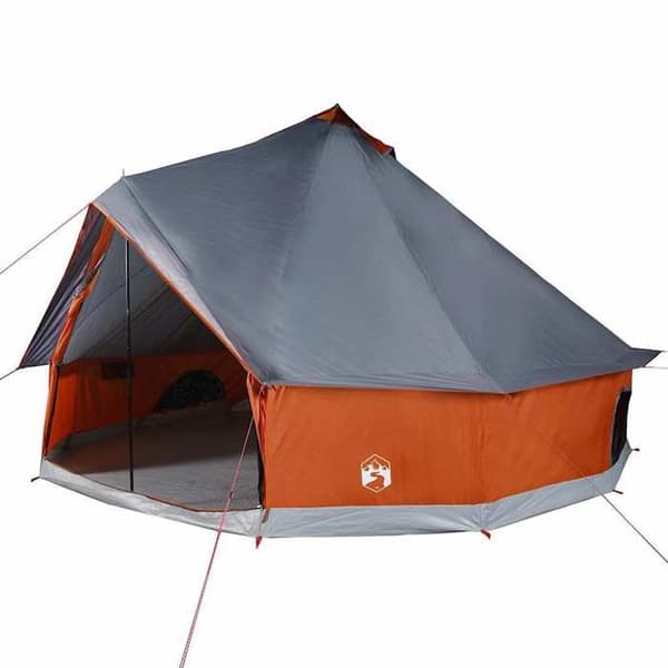 Maison Exclusive - Perheelle tarkoitettu 8 hengen harmaa ja oranssi vedenpitävä tipi-teltta