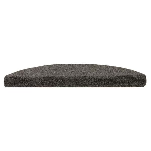 Maison Exclusive - Självhäftande trappmattor 20 stycken 56 x 17 x 3 cm Antracit Halvcirkelformad