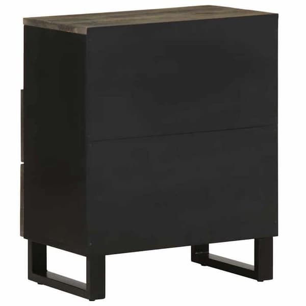 Maison Exclusive - Sort natbord 50x33x62 cm i solid mangotræ Svart