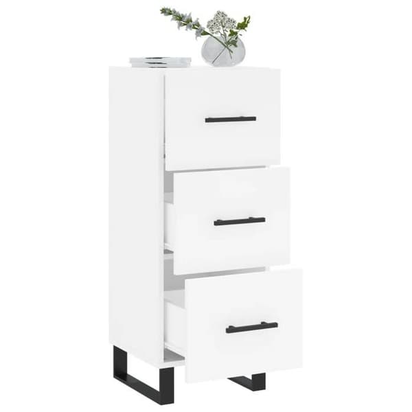 Maison Exclusive - Vit buffé 34,5x34x90 cm ingenjörsträ