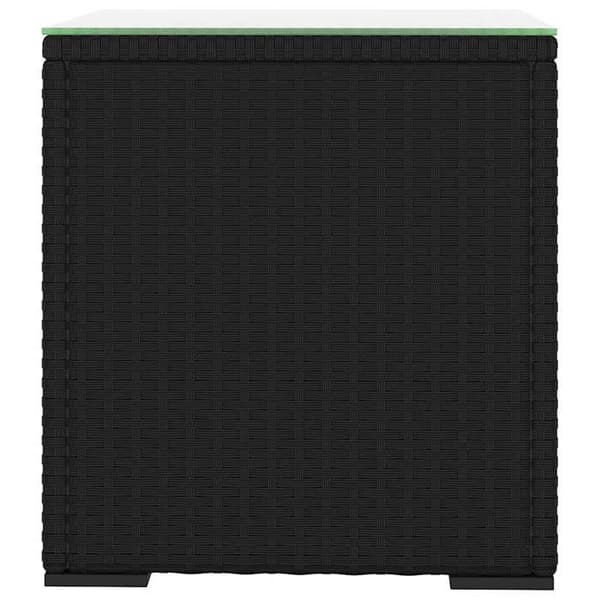Sidebord - MAISON EXCLUSIVE - 40 x 37 x 40,5 cm - Sort - Poly rattan - Stålben Svart
