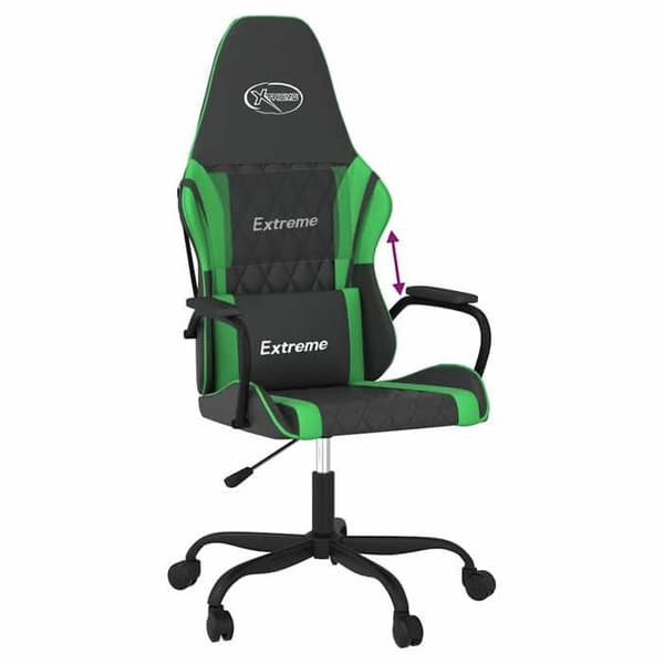 Maison Exclusive - Spelstol Svart och grön Konstläder
