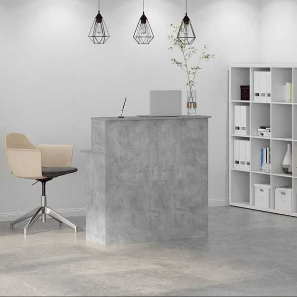 Maison Exclusive - Grå betong receptionsdisk 100x50x103,5cm ingenjörsträ