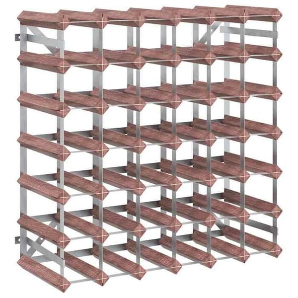 Maison Exclusive - Flaskställ för 42 flaskor Brun Solid furu