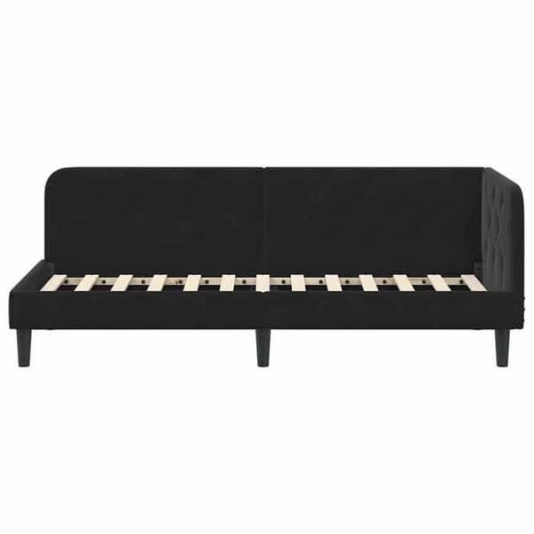 Maison Exclusive - Sort hjørneseng 80 x 200 cm Velour