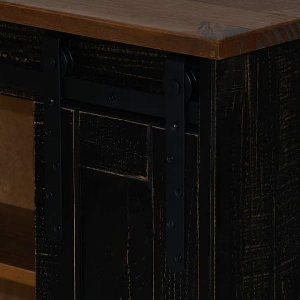 Maison Exclusive - HALDEN sort skydedørsskab 49x22,5x70 cm