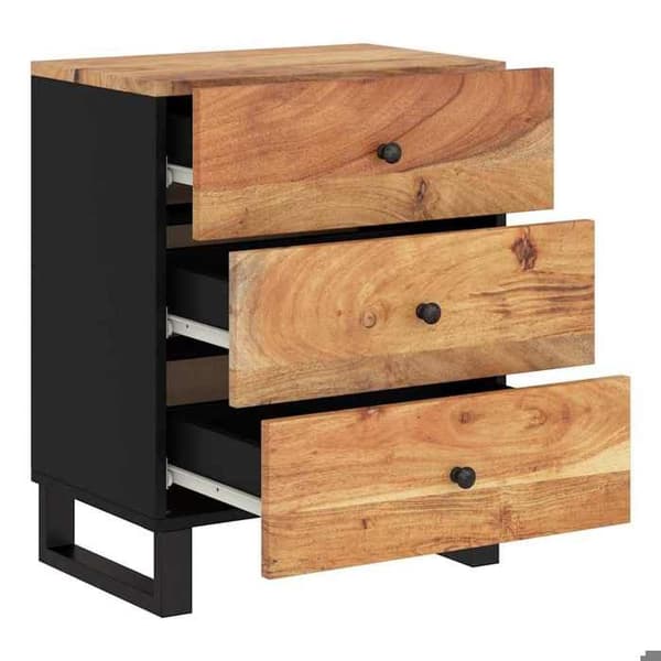 Maison Exclusive - Natbord 50x33x62cm Solid akacietræ og ingeniørtræ