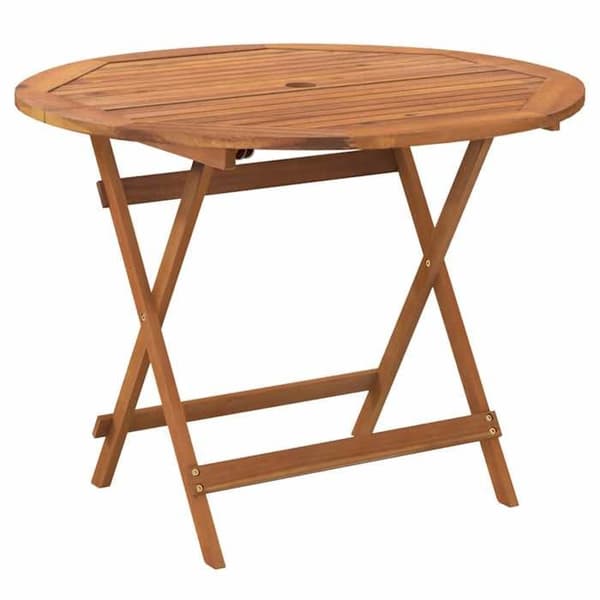 Maison Exclusive - Fällbord för trädgård Ø 90x75 cm i solid akaciaträ