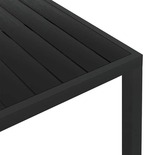 Havemøbel - EKSKLUSIV HUS - 150×90×74 cm - Rektangulær - Aluminium - Modstandsdygtig WPC-overflade Svart
