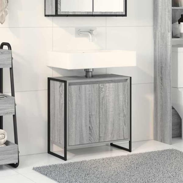 Maison Exclusive - Badeværelsesskab Grå Sonoma 60 x 30 x 60 cm