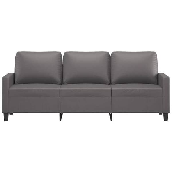 Maison Exclusive - 3-paikkainen harmaa sohva 180 cm keinonahkaa