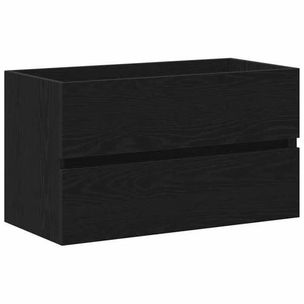Maison Exclusive - Badeværelsesvaskeskab i sort eg 80 x 39 x 62 cm