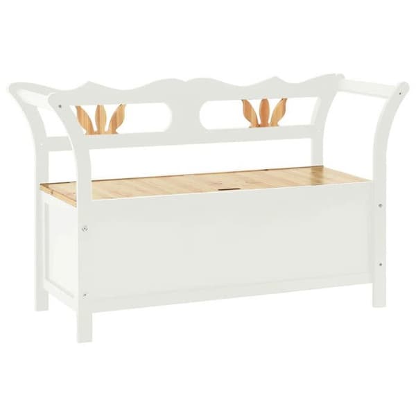Maison Exclusive - Bänk Vit 107x45x75,5 cm Solid granträ Vit