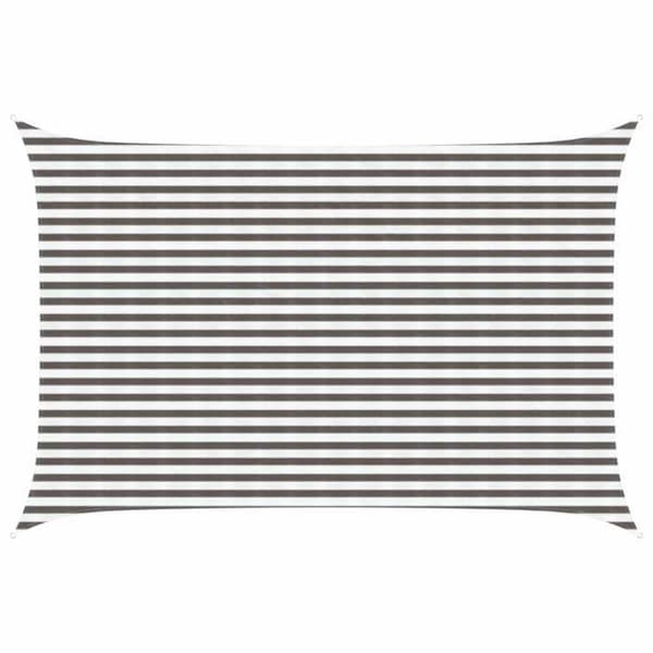 Maison Exclusive - Skuggtält 3 x 4,5 m HDPE Rektangulär Ljusgrå och Vit