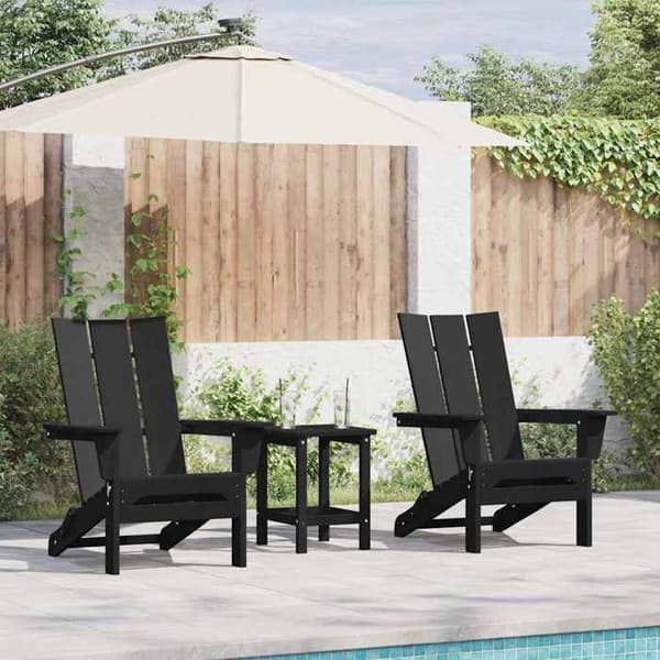 Maison Exclusive - Havestol 2 stk Sort Polyethylen Svart