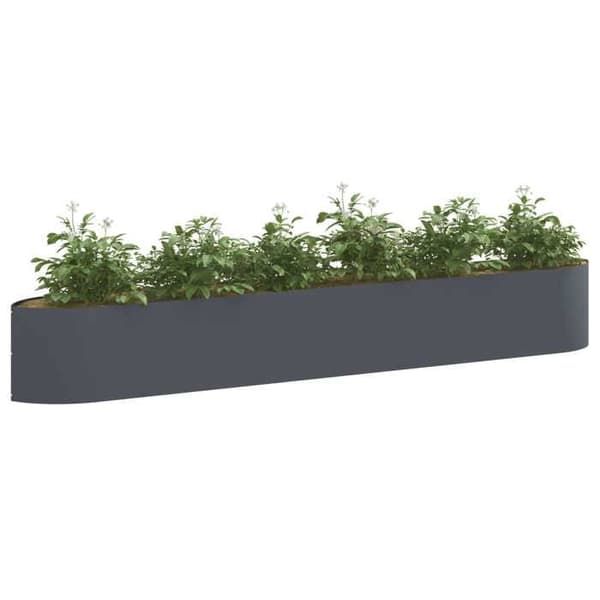 Maison Exclusive - Hævet havebed Anthracite 300 x 40 x 40 cm Stål