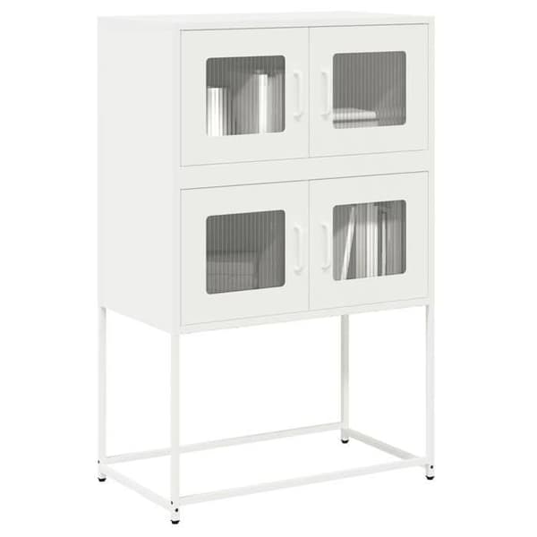 Maison Exclusive - Hvidt buffet 68x39x107 cm stål