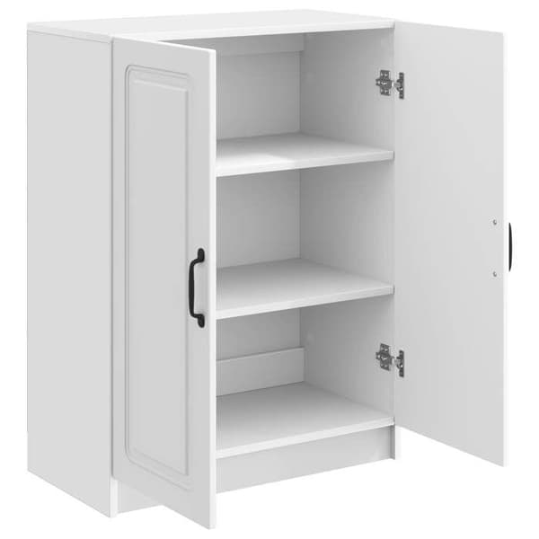 Buffet - EKSKLUSIVT HUS - 66 x 34,5 x 87 cm - Hvid glans - Ingeniørtræ - Skydedøre Vit
