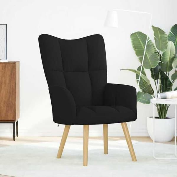 Maison Exclusive - Sort stof afslapningsstol